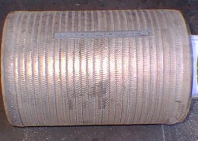 Robotically PTAW stellite coated pump sleeve, as welded