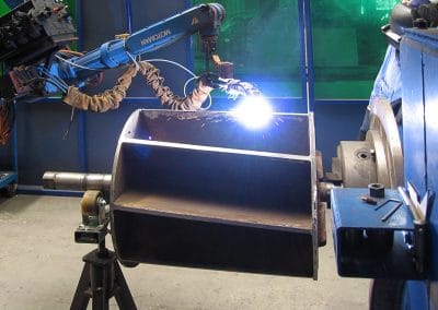 Robotically clad rotor with cobalt-based hardfacing