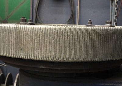 Pump impeller wear rings robotic hardfacing with Stellite